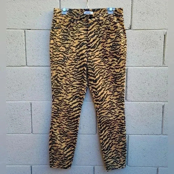 Good American | Good Waist Crop Tiger Print Jeans 15/33 NEW - Picture 1 of 15